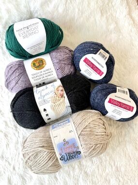 NWT Wool Alpaca Yarn Lot (6) Full Skeins